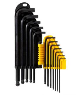 LLAVE ALLEN LARGA PULG - JGO X 12 PZ     -   STANLEY